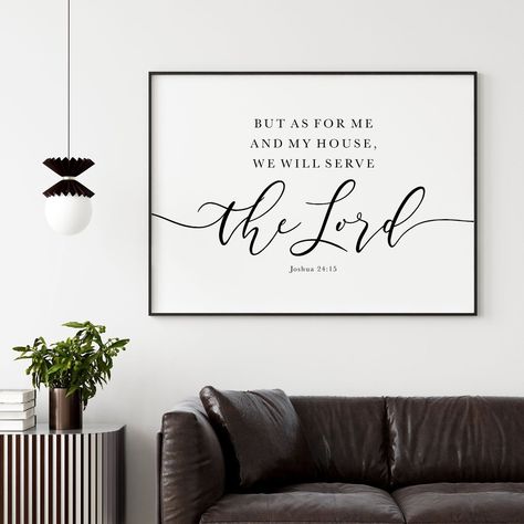 Cuadros Diy, Bible Verse Wall Decor, Shadow Of The Almighty, Bible Verse Canvas, Living Room Prints, Christian Scripture, Scripture Print, Verse Wall Art, Serve The Lord