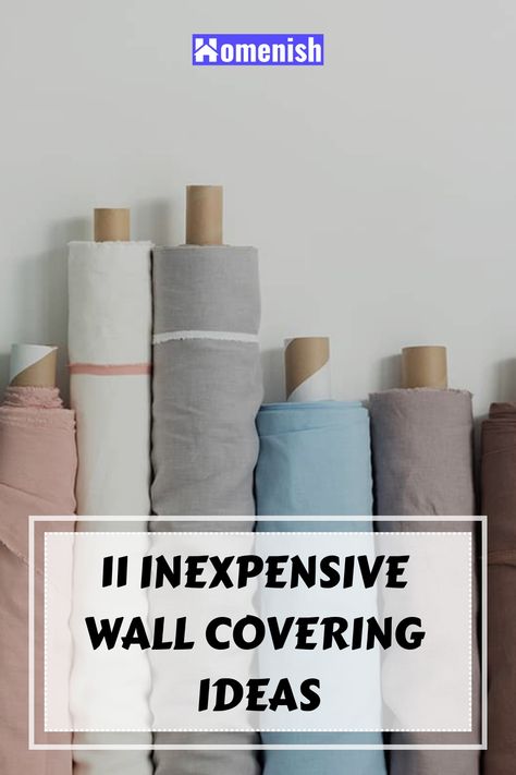 Though some types of wall coverings can be expensive, there are plenty of ways you can cover walls on a budget, including using peel-and-stick tiles, wooden cladding, and wallpaper. Wall Coverage Ideas, Peel And Stick Wallpaper Alternative, Tissue Paper Wallpaper, Fabric To Cover Walls, Cheap Wallpaper Ideas, How To Cover A Textured Wall, How To Cover Plywood Walls, How To Cover Basement Walls, Covering Up Textured Walls