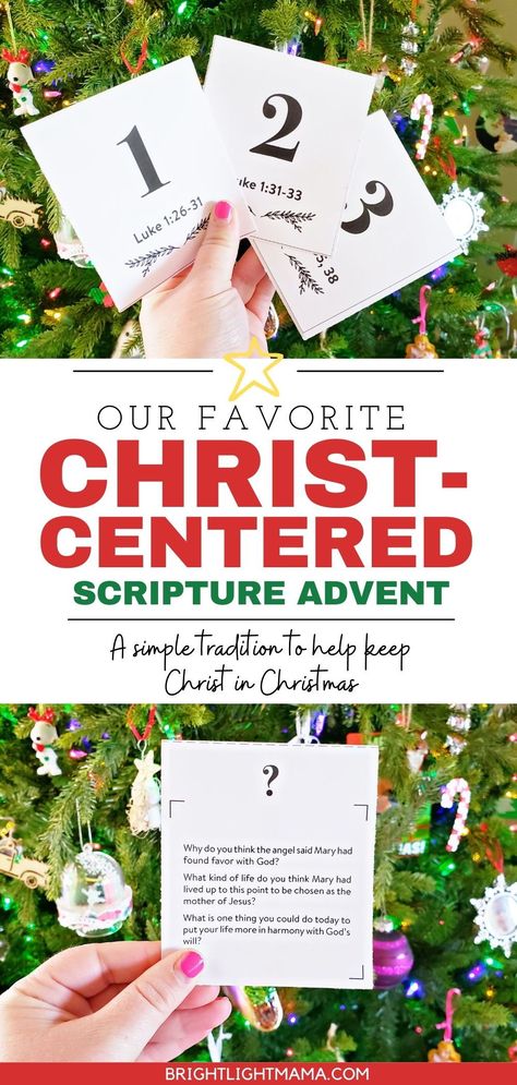 Christ Centered Advent Calendar, Simple Scripture, Advent Calendar Christian, Scripture Passages, Keep Christ In Christmas, Lds Christmas, Christ In Christmas, Nativity Advent Calendar, Christmas Sunday