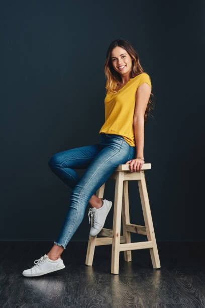 13,929 Woman Stool Stock Photos, Pictures & Royalty-Free Images - iStock Western Fashion Photoshoot, Female Modeling Poses, Female Portrait Poses, Western Photography, Graduation Photography Poses, Chair Pose, Senior Portrait Poses, Studio Portrait Photography, Woman Posing