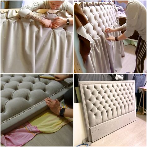 Tufted Headboard Bedroom, Diy Tufted Headboard, Diy Bed Headboard, Headboard Tutorial, Diamond Tufted Headboard, Diy Headboard Upholstered, Shoelace Patterns, Kitchen Remodel Inspiration, Diy Headboards