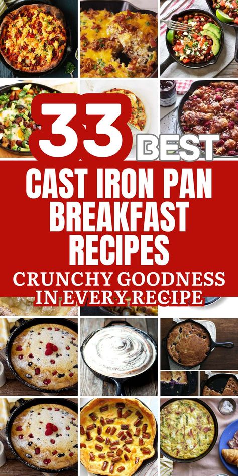 Elevate your morning routines with mouthwatering breakfasts straight from a cast iron skillet! These 34 delicious recipes will add warmth and flavor to your table, ensuring every bite is a memory. Whether you're a seasoned chef or just beginning your culinary journey, these ideas are a must-try. Let your skillet be the star of your mornings! Stovetop Breakfast Ideas, Breakfast Ideas Cast Iron Skillet, Skillet Meals Breakfast, Cast Iron Breakfast Recipes, Skillet Breakfast Ideas, Burgers In Cast Iron Skillet, Cast Iron Skillet Recipes Breakfast, Skillet Breakfast Recipes, Cast Iron Skillet Breakfast