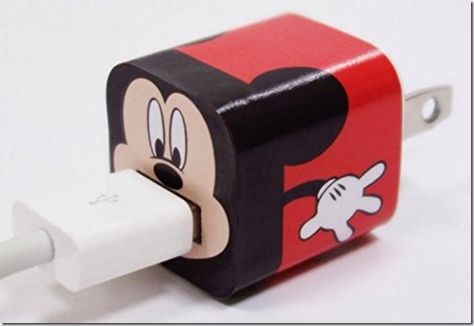 Iphone Charger Painting, Charger Painting Ideas, Disney Mobile, Charger Art, Disney Office, Tired Puppy, Disney Items, Disney Iphone, Phone Chargers