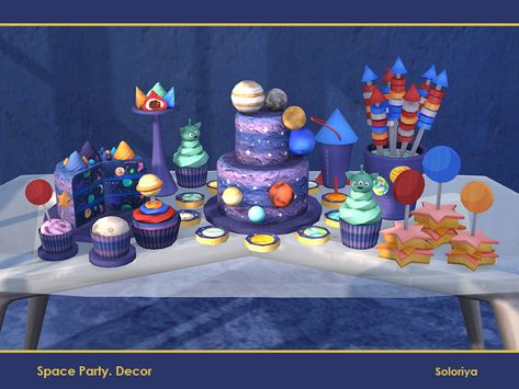 Ts4 Party Cc, Birthday Cc Sims 4, Party Cc Sims 4, Sims 4 Cc Birthday Party Decor, Sims 4 Birthday Party Cc, Sims 4 Party Cc, Sims 4 Clutter Cc, Space Party Decor, Sims Finds