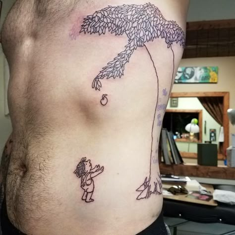 Shel Silverstein Tattoo The Giving Tree, The Giving Tree Tattoos, Giving Tree Tattoo Shel Silverstein, Shel Silverstein Tattoo, Silverstein Tattoo, The Giving Tree Tattoo, Giving Tree Tattoo, Giving Tree Tattoos, Seed Tattoo