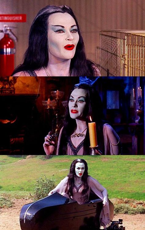 Lily Munster Makeup, Lily Munster Cosplay, Lily Munster Costume, Herman Munster, Witches Night Out, The Munster, Lily Munster, Carolyn Jones, Yvonne De Carlo