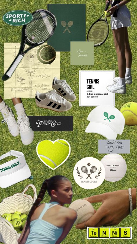 Tennis Collage, Tennis Aesthetic, Tennis Quotes, Essentials Aesthetic, Tennis Life, Normal Girl, Cute Simple Wallpapers, Saint Laurent Paris, Sporty And Rich