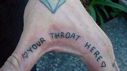 Throat Here Tattoo, Here Tattoo, Stick Poke Tattoo, Stick N Poke, Flash Tattoo Designs, Poke Tattoo, The One Where, Stick And Poke, Know The Truth