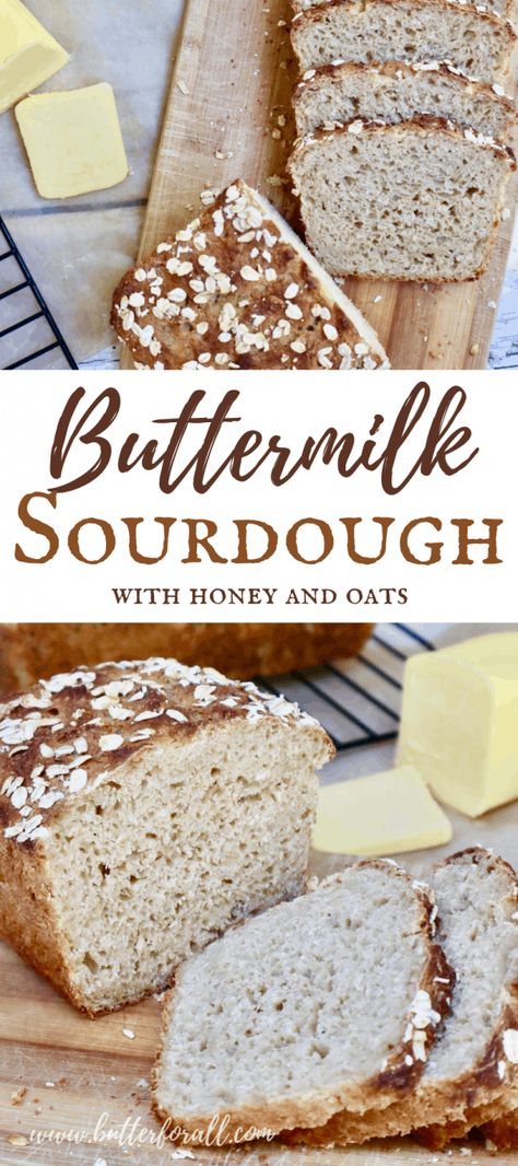 Sourdough Starter Memes, Sourdough Buttermilk Recipes, Buttermilk Sourdough, Honey Loaf, Frugal Pantry, Bread With Honey, Recipe Using Sourdough Starter, Buttermilk Bread, Discard Recipe