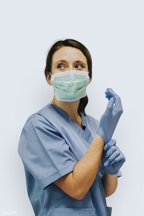 Nurse Dress, Nurse Photos, Doctor Scrubs, Person Photo, Green Face Mask, Nurse Inspiration, Doctor Mask, Medical Wallpaper, Medical Laboratory Science