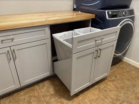 How to Build a Laundry Drawer in 10 Easy Steps! 1 Laundry Hamper Under Counter, Diy Pull Out Laundry Cabinet, Laundry Basket Drawers Diy, Pull Out Laundry Drawer, Laundry Room Built In Hamper, Laundry Drawer Organization, Laundry Sorter Diy, Diy Laundry Sink, Dirty Laundry Storage Ideas