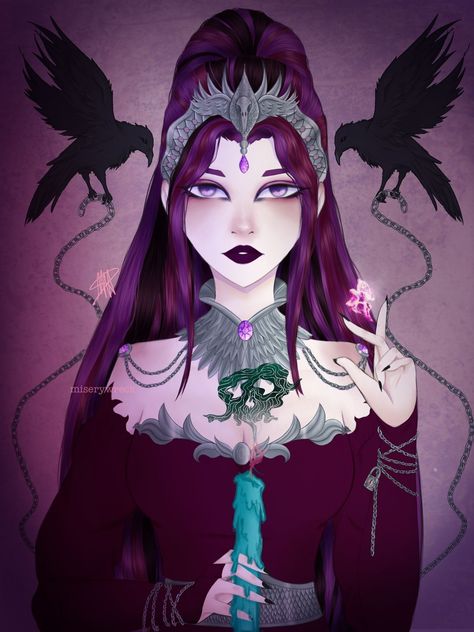 Queen Fanart Anime, Raven Queen Fanart, Supervillain Aesthetic, Ever After High Characters, Raven Queen Ever After High, Disney Characters As Humans, Ever After High Rebels, Queen Fanart, Iconic Movie Characters