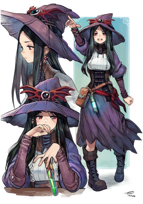 Witch Characters, Anime Witch, Character Design Girl, Witch Design, Cute Tumblr Wallpaper, Magical Art, Halloween Magic, Witch Halloween, Character Design Animation