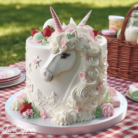 Horse Cake Design, Elegant Unicorn Cake, Rainbow Horse Cake, Pegasus Cake, Unicorn Cake Design Ideas, Unicorn Cake Ideas, Unicorn Cake Design, Monster Birthday Cakes, Horse Birthday Cake