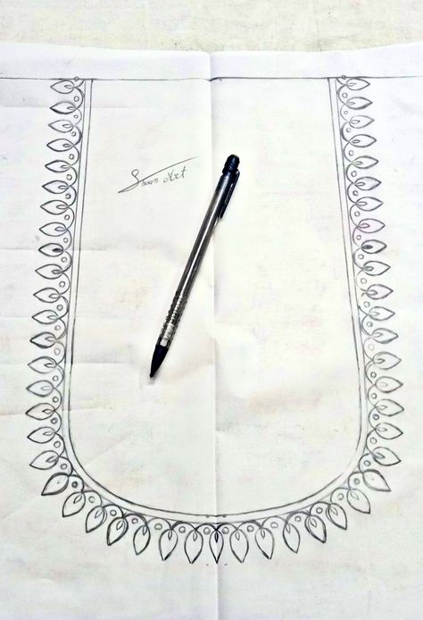 Churidar Neck Embroidery Designs, Chhapni Design, Fancy Embroidery Design, Aari Work Tracing Patterns, Tracing Design, Redwork Embroidery Designs, Floral Machine Embroidery Designs, Machine Embroidery Designs Projects, Free Machine Embroidery Designs Patterns