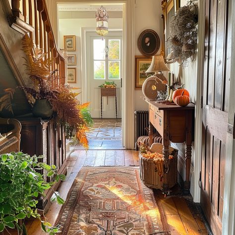 37 Timeless Secrets to Create the Perfect English Countryside Hallway Modern Country Hallway, Entry Way Ideas Farmhouse, English Cottage Entryway, Entryway Bench And Coat Rack, English Farmhouse Interiors, Countryside House Interior, Coat Rack Ideas, English Countryside Decor, Bench And Coat Rack