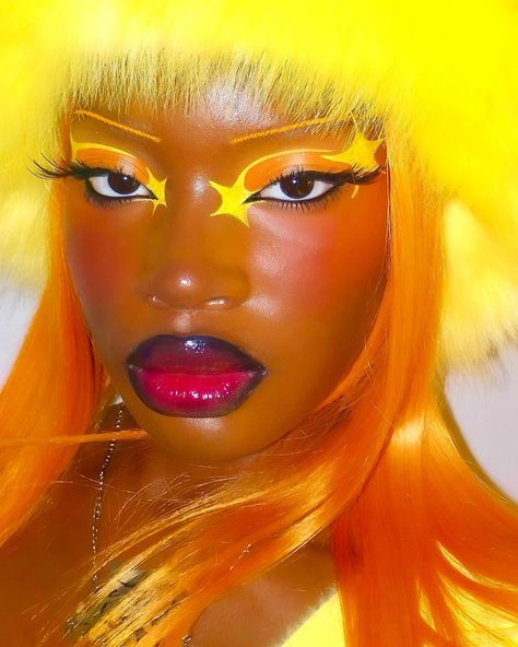 unintentional tweety bird core?? 🐥💛🐤 🌤 products used 🌤 press ons @kawaiiklubofficial + bella plate necklace @shop.byo @patmcgrathreal divi… | Instagram Water Lip Stain, Kosas Revealer Concealer, Matte Fluid Eye Paint, Y2k Makeup Looks, Hello Kitty Island, Bird Makeup, Bold Eyeshadow, Perfect Lip Color, Funky Makeup