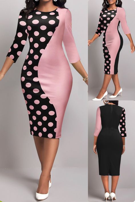 Dot print dress