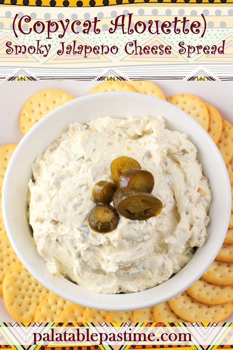 Smoky Jalapeno Cheese Spread is a copycat or DIY version  of Alouette's smoky  jalapeno cheese spread, made with soft goat cheese. via @suelau1 Alouette Cheese Recipe, Alouette Cheese, Port Wine Cheese, Jalapeno Cheese, Gravy Sauce, Pickling Jalapenos, Favorite Appetizers, Gluten Free Snacks, Cheese Spread