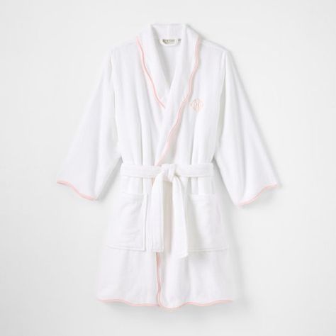 Monogrammed Pajamas + Robes | Personalized Apparel | Mark and Graham Cute Bathrobe Aesthetic, Monogram Robe, Cute Robes, Monogram Robes, Unrealistic Wishlist, Monogrammed Pajamas, Money Board, College Things, Bridal Wardrobe