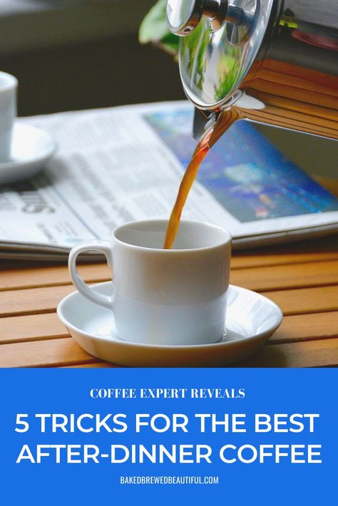 Especially with the upcoming holidays, learn the 5 best tricks of the trade when it comes to preparing the best after-dinner coffee at home! Coffee recipes included as well! after dinner coffee | after dinner coffee drinks | after dinner coffee cocktails | after dinner drinks | after dinner drinks alcoholic | after dinner drinks cocktails | drinking coffee after meal | coffee after meal | coffee dinner recipes | coffee dessert recipes | coffee desserts At Home Fancy Coffee, Drinks To Replace Coffee, After Dinner Coffee Cocktails, Hobbit Dinner, Healthy Alternatives To Coffee, Difference Between Coffee Drinks, Coffee Dessert Recipes, Home Coffee Recipes, At Home Coffee Recipes