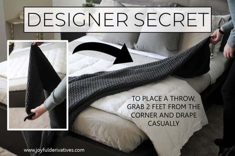 The Best -How to Make your Bed Perfectly – A Simple Tutorial How To Put Throw Blanket On Bed, How To Make A Beautiful Bed, How To Put A Throw On A Bed, How To Style Throw Blanket On Bed, How To Style A Throw Blanket On A Bed, Pillow Placement On Bed, How To Dress A Bed Like A Designer, Beds With Throw Blankets, Throw Blanket On Bed