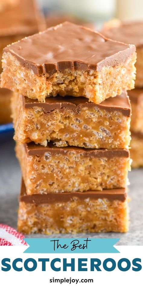 Sees Butterscotch Squares Recipe, Charleston Chewy Bars, Scotch A Roos Bars, Scotcharoos Recipe Healthy, Butterscotch Chocolate Chip Bars, Scotaroos Recipe, Butterscotch Morsels Recipes, Sheet Pan Scotcharoos, Butterscotch Christmas Treats