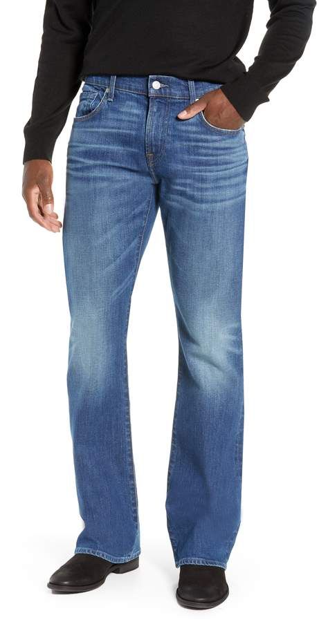 7 For All Mankind(R) Brett Bootcut Jeans Bootcut Pants Outfit, Bootcut Jeans For Men, Bootcut Jeans Outfit, Dress Pants Outfits, Jeans Outfit Men, Pants Outfit Men, Mens Bootcut Jeans, Pants Outfits, Bootcut Pants