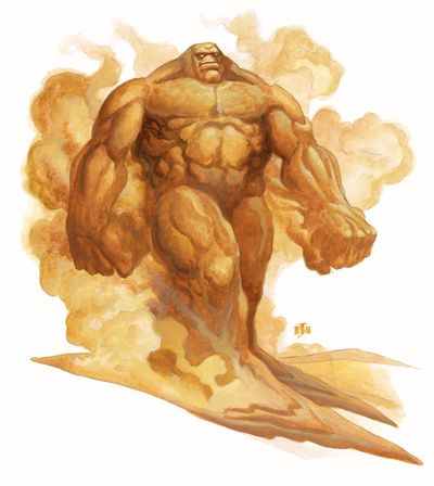 Sand Golem, Sandstorm Art, Creature Fantasy, Dark Sun, Fantasy Witch, Dragon Rpg, Cool Monsters, Dnd Monsters, Fantasy Beasts