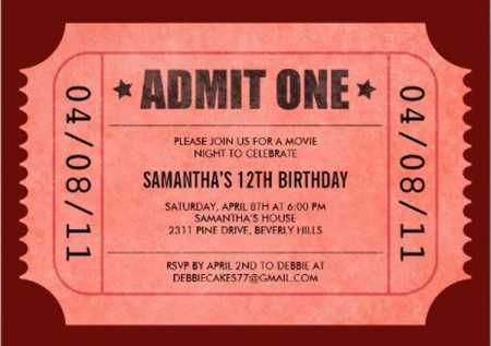 Plan an Easy Outdoor Movie Night Movie Ticket Birthday Invitations, Train Ticket Invitations, Movie Ticket Invitations, Ticket Party Invitations, Movie Party Invitations, Outdoor Movie Party, Backyard Movie Party, Admit One Ticket, Movie Birthday Party