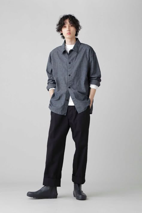 Men’s Casual Workwear, Male Artist Outfit, Japanese Man Outfit, Masc Business Casual, Short Guy Outfits, Japanese Menswear, Uniqlo Outfit, Japanese Workwear, Japanese Mens Fashion