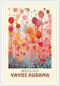 JCCSFF Retro Yayoi Kusama The Infinity Big World Posters Kusama Inspired Prints Painting Colorful Abstract Wall Art Japanese Wall Art Modern Gallery Exhibition Wall Decor 12x16in Unframed Asian Wall Decor, Colorful Abstract Wall Art, Yayoi Kusama Poster, Exhibition Wall, Japandi Wall Art, Gallery Exhibition, Japanese Wall Art, Japanese Wall, Unique Art Prints