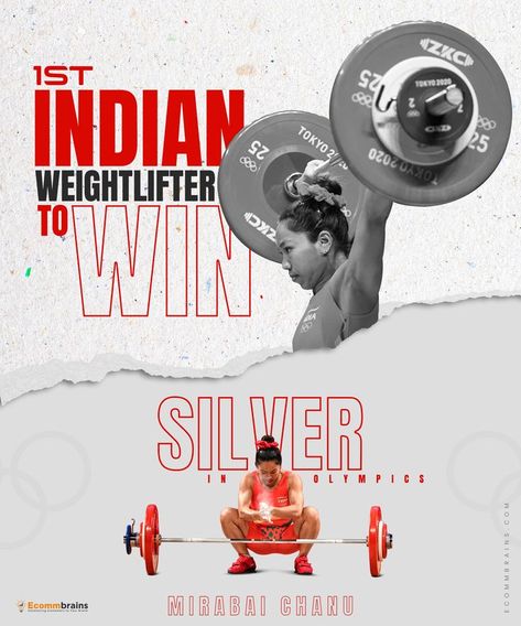 Saikhom Mirabai Chanu is an Indian weightlifter. She won the silver medal at the 2020 Tokyo Olympics in Women's 49 kg category. 

Poster | Creative Poster | Design | Photoshop Poster
Art | Graphics Poster Design Photoshop, Olympic Winners, Poster Creative, Virtual Run, Photoshop Poster, Sport Poster Design, Design Photoshop, Creative Poster, Eagle Design