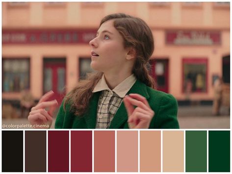 Film Reference, Color In Film, Jojo Rabbit, Movie Color Palette, Rabbit Colors, Cinema Colours, Movie Aesthetic, Color Palette Challenge, Color Script