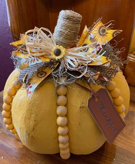 Fall Pumpkin Decoration Unique Pumpkin Decorating Ideas, Sock Pumpkins, Unique Pumpkin Decorating, Ffa Ideas, Decorate Pumpkins, Dollar Tree Fall Decor Diy, Decorated Pumpkins, Pumpkins Ideas, Fall Diys