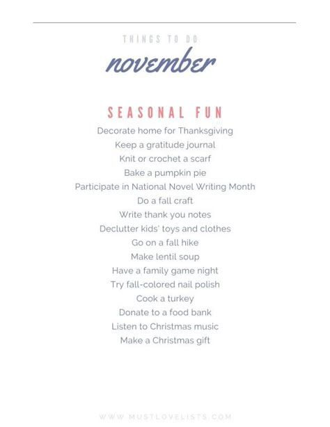 November To Do List, November Bucket List, Thanksgiving Mad Lib, Ber Months, November Ideas, 365 Day Challenge, Journal Prompts For Kids, Thanksgiving Planner, Monthly Activities