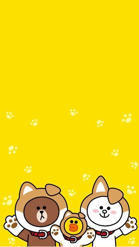 Line Cony, Brown And Cony, Iphone Background Inspiration, Lines Wallpaper, Friends Wallpaper, Brown Line, Soft Wallpaper, Friends Characters, Cartoon Wallpaper Iphone