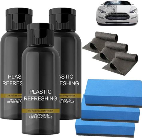 Amazon.com: KCRPM Plastic Revitalizing Coating Agent, Ouhoe Plastic Refreshing, Nano Plastic Refreshing Coating, Plastic Refreshing Car Black, Plastic Parts Refurbish Agent for Car Quick Restorer (50ml,3Sets) : Automotive Car Black, Yoga Workouts, Easy Yoga Workouts, Easy Yoga, Car Maintenance, Black Plastic, Free Delivery, Yoga, Black