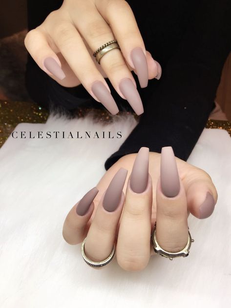 Taupe Nails, Instagram Man, Coffin Nails Matte, Ombre Acrylic Nails, Fall Acrylic Nails, Coffin Nails Long, Dream Nails, Coffin Nails Designs, Pretty Acrylic Nails