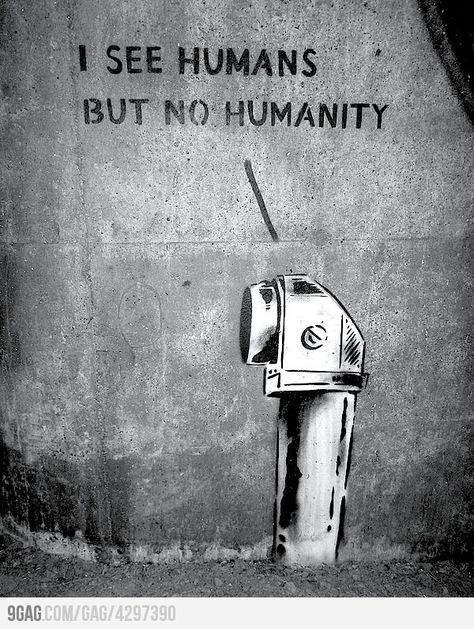 I feel this way everyday... I don't even like to socialize, because of all the stupidity leaking out of everyone's mouths. Banksy Art, Amazing Street Art, Pictures Of The Week, Street Art Graffiti, White Photo, Public Art, Banksy, Graffiti Art, Urban Art