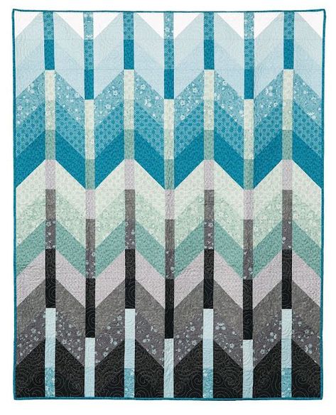 Mountains Quilt, Ombre Quilt, Ombre Mountains, Mountain Quilt Pattern, Simple Quilts, Girl Quilts Patterns, Moda Grunge, Connecting Threads, Mountain Quilts