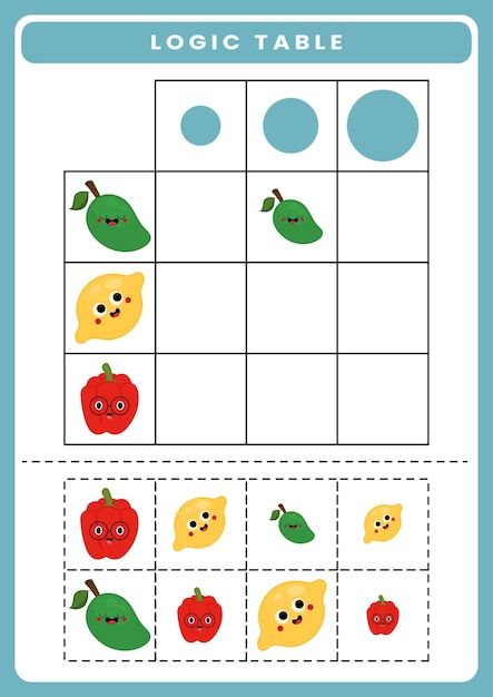 Logic table worksheet for kids | Premium Vector #Freepik #vector #school #book #kids #children Logic Table Worksheet, Critical Thinking Activities For Kids Logic Puzzles, Easy Sudoku Printable, Table Worksheet, Logic Games For Kids, Printable Sudoku Puzzles, Printable Sudoku, Sudoku For Kids, Worksheet Math