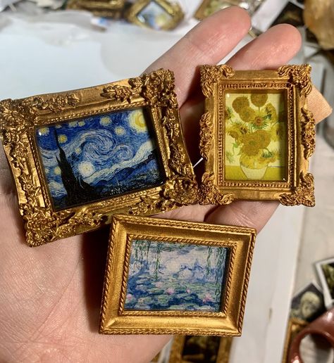 Random famous art magnet surprise 🤩💕✨ Jewelry Ornaments, Mini Frames, Diy Watercolor, Book Art Diy, Famous Art, Change Of Address, Mini Canvas, Mini Paintings, Diy Art Painting