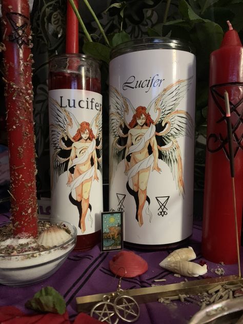 Lucifer Deity Work, Lucifer Altar Ideas, Offerings For Lucifer, Lucifer Offering, Lucifer Altar, Fallen Angel, Black Magic, Witch, Angel