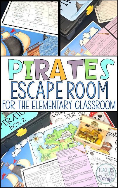 Pirate Escape Room, Pirate Vocabulary, Elementary Activity, Pirate Unit, Pirates Theme, Pirate Ideas, Pirate Activities, Escape Room For Kids, Stem Lab