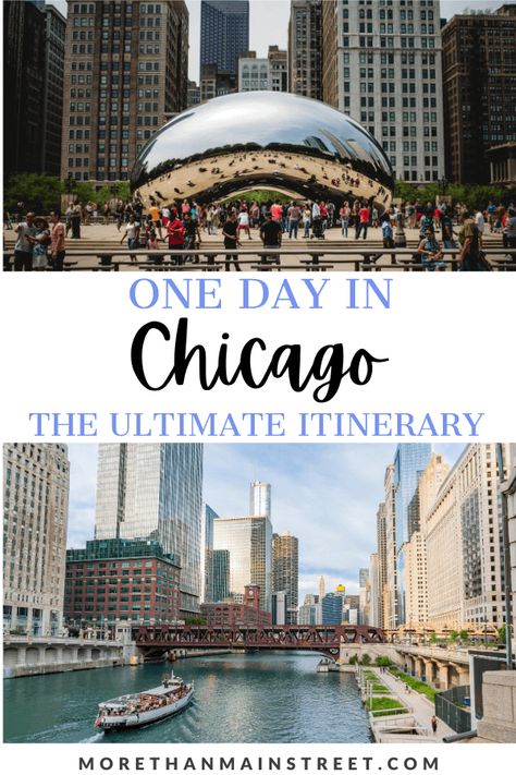 Planning a day trip to Chicago? Check out our perfect one day travel guide to make sure you see all the best attractions in the city! From free things to do, unique, must see's for kids, where to eat and even where to stay, we've got you covered with these top tips. #chicago #illinois #travel #tips #usa 1 Day In Chicago, Chicago Weekend Trip, Deep Dish Pizza Chicago, Must Do In Chicago, Where To Stay In Chicago, One Day In Chicago, Chicago Cloud Gate, Travel Illinois, Millenium Park Chicago