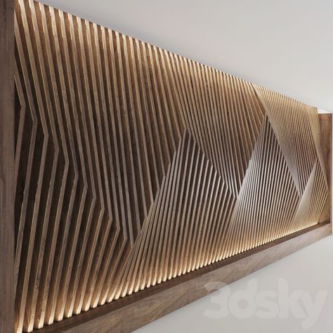 Parametric Wall, Design Interior Modern, Wood Wall Design, Wall Panel Design, Parametric Design, Acoustic Wall, Interior Wall Design, Acoustic Panels, Wall Cladding