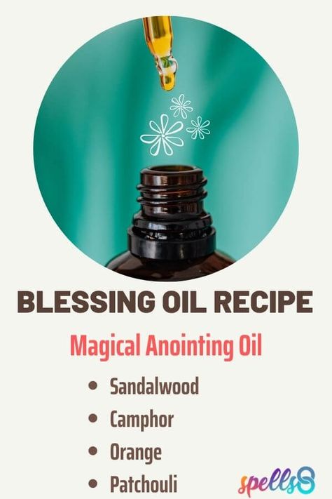 Witches Blessing Oil: Wiccan Recipe – Spells8 Witchy Oils, Protection Oils, Witchy Ingredients, Wicca Oils, Witchcraft Potions, Blessing Oil, Magical Oils, Magick Oil, Ritual Oils