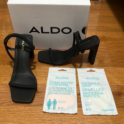 Aldo Heels, Mommy Style, Aldo Shoes, Shoes Black, Black Shoes, Size 7, Cushions, Brand New, Heels