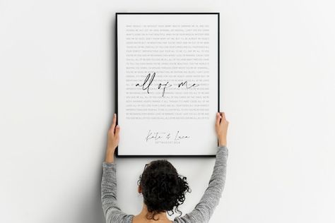 Song Lyrics Wall Art, First Dance Wedding, Lyrics Wall Art, Great Anniversary Gifts, Wedding Song, Personalized Anniversary Gifts, One Year Anniversary, Wedding Songs, Personalized Anniversary